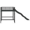 vidaXL Kids'Loft Bed Frame with Slide Black and Anthracite