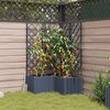vidaXL Garden Planter 3 pcs Grey 80 x 80 x 143 cm Steel
