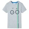 vidaXL Kids' T-shirt with Short Sleeves Grey 140