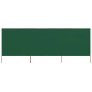 vidaXL 3-panel Wind Screen Fabric 400x80 cm Green