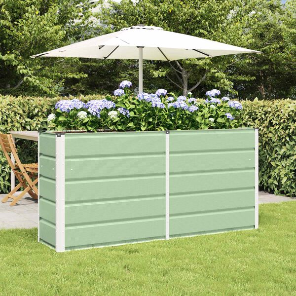 vidaXL Planter Green 160 x 40 x 75 cm Steel