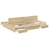 vidaXL Storage Bed Frame Sonoma Oak 140 x 190 cm Engineered Wood