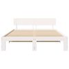 vidaXL Bed Frame with Headboard White 160 x 200 cm Solid Pine Wood