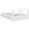 vidaXL Bed Frame with Headboard White 140 x 200 cm Solid Pine Wood