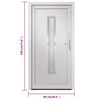 vidaXL Front Door White 98x190 cm PVC