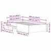 vidaXL Bed Frame with Drawers Black oak 100 x 200 cm Engineered wood