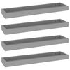 vidaXL Loggia Wall Shelves 4 pcs Grey 60x15x4 cm MDF