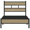 vidaXL Bed Frame without Mattress Sonoma Oak 100x190 cm Engineered Wood