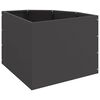 vidaXL Corner Planter Black 45 x 45 x 35 cm Steel