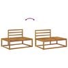 vidaXL Outdoor Sofa Set 4 Piece Natural Solid Acacia Wood