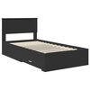 vidaXL Bed Frame Black and Silver 100 x 200 cm Engineered Wood