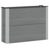 vidaXL Garden Raised Bed Grey 100 x 30 x 72 cm alu.