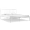 vidaXL Bed Frame without Mattress White Metal 180x200 cm