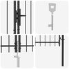 vidaXL Garden Gate Black 195 x 500 cm