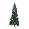 vidaXL Corner Artificial Christmas Tree Green 240 cm PVC and Metal