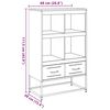 vidaXL Highboard Black 68.5x39x111.5 cm Steel