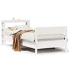vidaXL Bed Frame without Mattress White 75x190 cm Small Single Solid Wood Pine