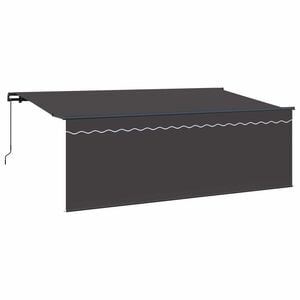 vidaXL Retractable Awning Anthracite 400 x 200 cm Fabric