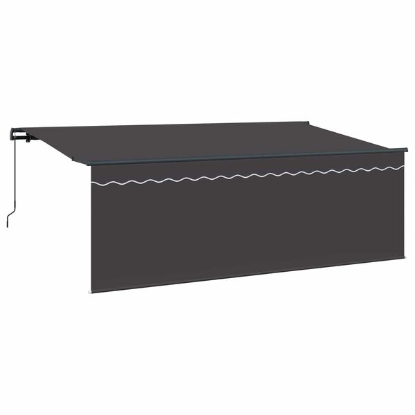 vidaXL Retractable Awning Anthracite 400 x 200 cm Fabric