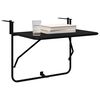vidaXL Hanging Balcony Table Black 60 x 39 x 65 cm Steel