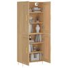 vidaXL Highboard Sonoma Oak 69.5x34x180 cm Engineered Wood