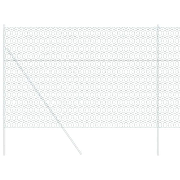 vidaXL Hexagon Fence Green 1.5 x 100 m Steel
