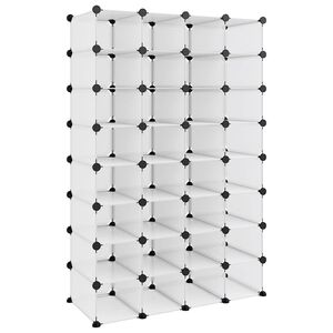 vidaXL Shoe Rack Transparent 93x36.5x140 cm PP