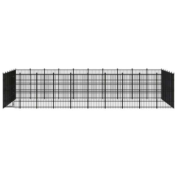 vidaXL Outdoor Dog Kennel Steel 55.3 m&sup2;