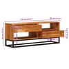 vidaXL TV Cabinet Natural 110 x 30 x 44 cm Solid Acacia Wood