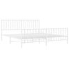 vidaXL Metal Bed Frame without Mattress with Footboard&nbsp;White 183x213cm