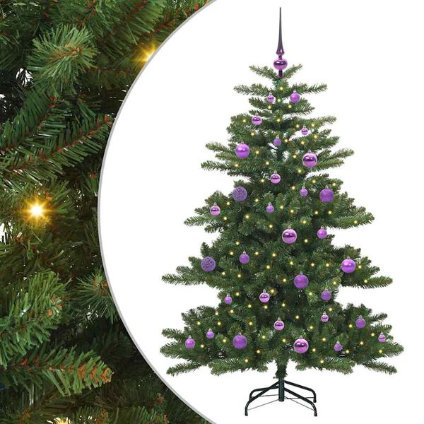 vidaXL Artificial Hinged Christmas Tree Green 150 cm PVC and Steel