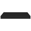 vidaXL Floating Wall Shelf Black 50x23x3.8 cm MDF