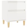 vidaXL Bedside Cabinets 2 pcs High Gloss White 40x35x50 cm