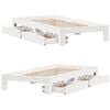 vidaXL Bed Frame without Mattress White 75x190 cm Small Single Solid Wood Pine