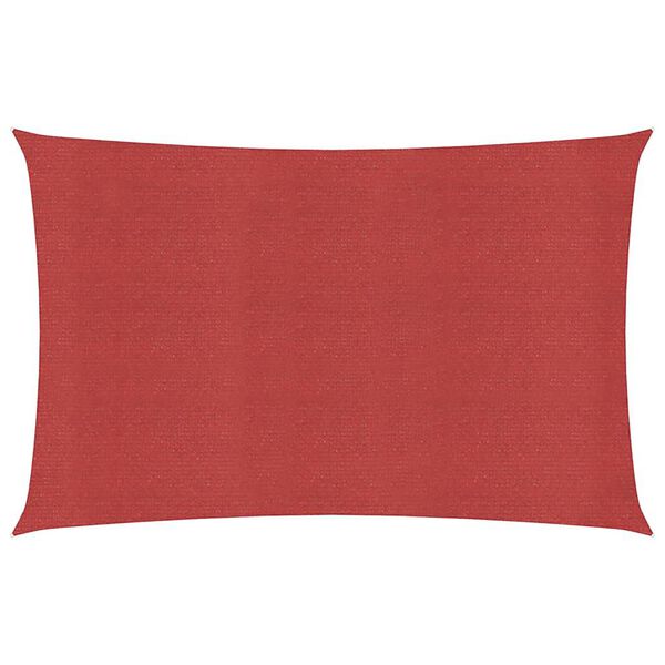 vidaXL Sunshade Sail 160 g/m&sup2; Red 2.5x4.5 m HDPE