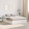 vidaXL Storage Bed Frame White 135 x 190 cm Engineered Wood