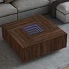 vidaXL Coffee Table with Infinity LED Brown Oak 100x100x40 cm