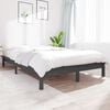 vidaXL Bed Frame without Mattress Grey 120x200 cm Solid Wood