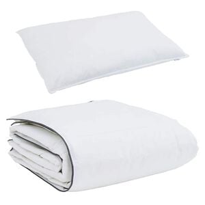 vidaXL Winter Duvet with Pillow 2 pcs White Down Feather
