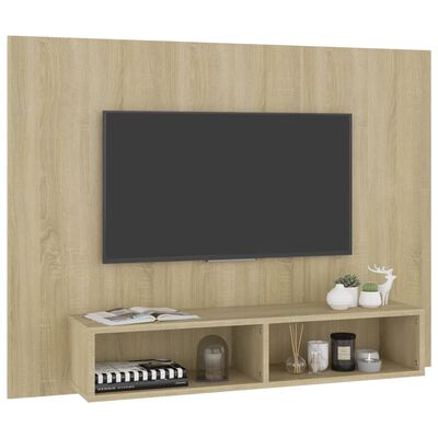 vidaXL Wall TV Cabinet Sonoma Oak 120x23.5x90 cm Engineered Wood