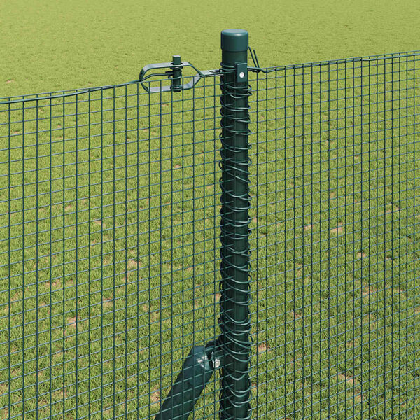 vidaXL Fence Post Green 50 x 1.5 m (12 x 12 mm mesh) Steel and PVC