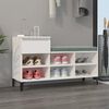 vidaXL Shoe Cabinet White 102x36x60 cm Engineered Wood
