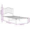 vidaXL Metal Bed Frame without Mattress with Headboard White 80x200cm