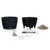 LECHUZA Hanging Planter NIDO Cottage 35 ALL-IN-ONE Graphite Black