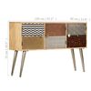 vidaXL Sideboard 120x30x75 cm Solid Mango Wood