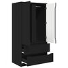 vidaXL Bathroom Cabinet Black 79.5 x 49 x 156 cm Engineered Wood