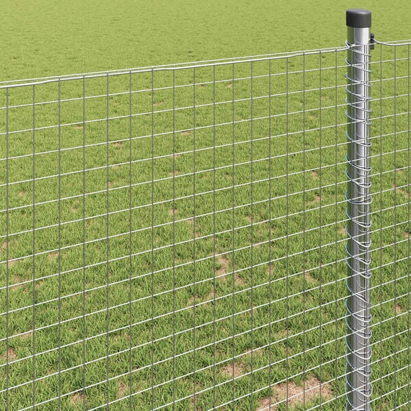 vidaXL Welded Wire Fence Silver 0.4 x 10 m