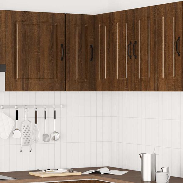 vidaXL Kitchen Wall Corner Cabinet Kalmar Brown Oak Engineered Wood