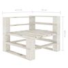vidaXL 5 Piece Garden Pallets Lounge Set Wood White