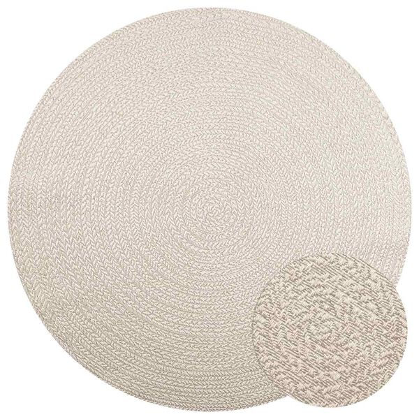 vidaXL Rug ZIZUR Cream &Oslash; 200 cm Jute Look Indoor and Outdoor